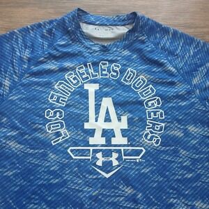 Los Angeles Dodgers Mens Medium‎ Blue Tie Dye Under Armour Performance Stretch